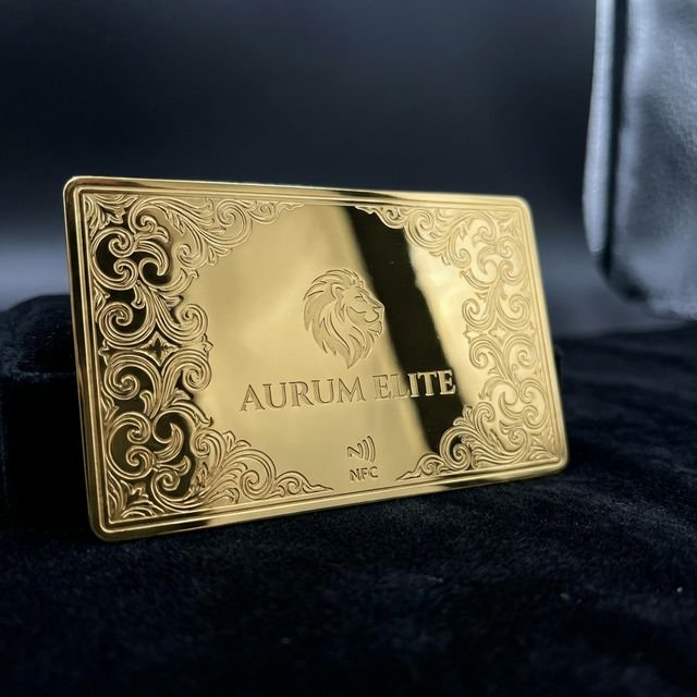 Elegant Gold Metal NFC Business Visiting Card 29