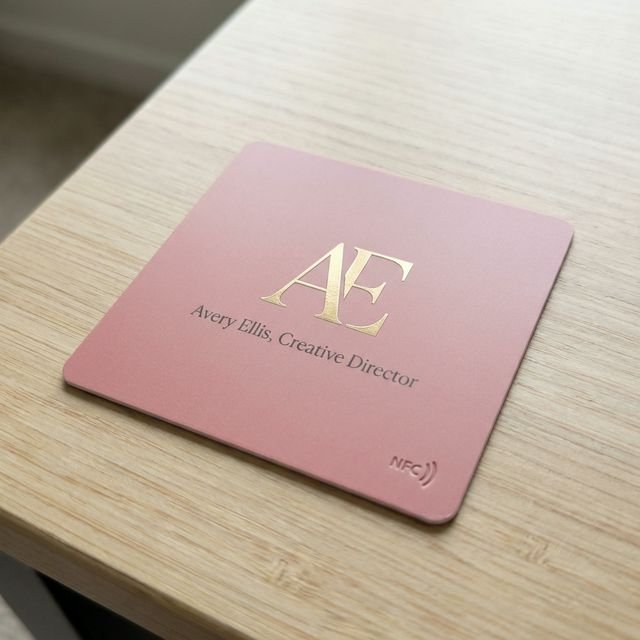 Airport Pink PVC NFC Business Visiting Card 93
