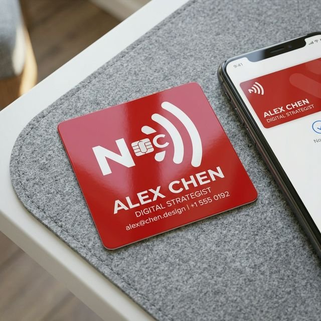 Global Red PVC NFC Business Visiting Card 89